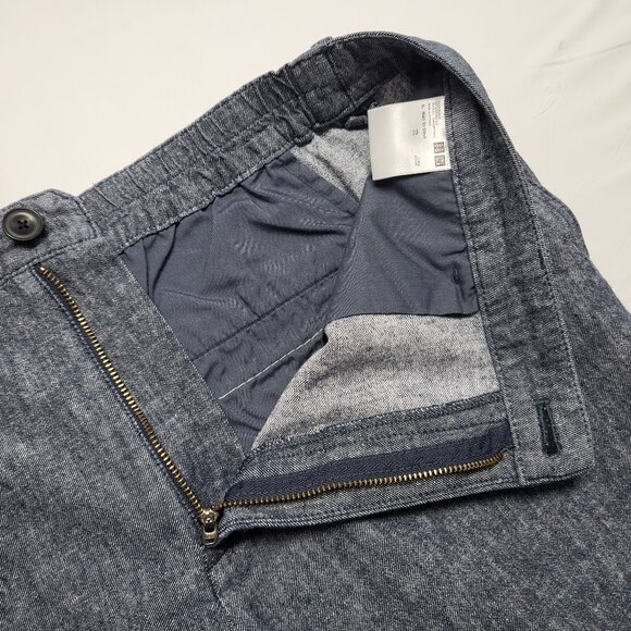 Uniqlo Womens Pants Linen Blend XL ( 35 X 27.5 ) Elastic Waist Pockets Gray - Picture 5 of 14